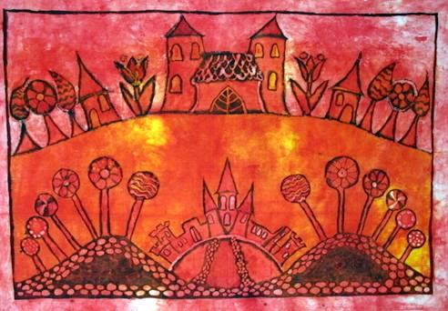 Alapítványi magánóvodánkban készült gyerekfestmény